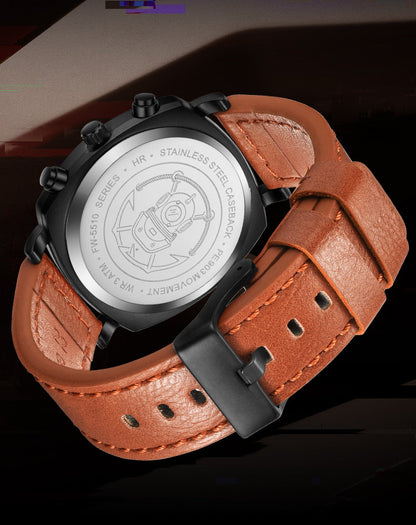 Mark Fairwhale Leather Military Watch