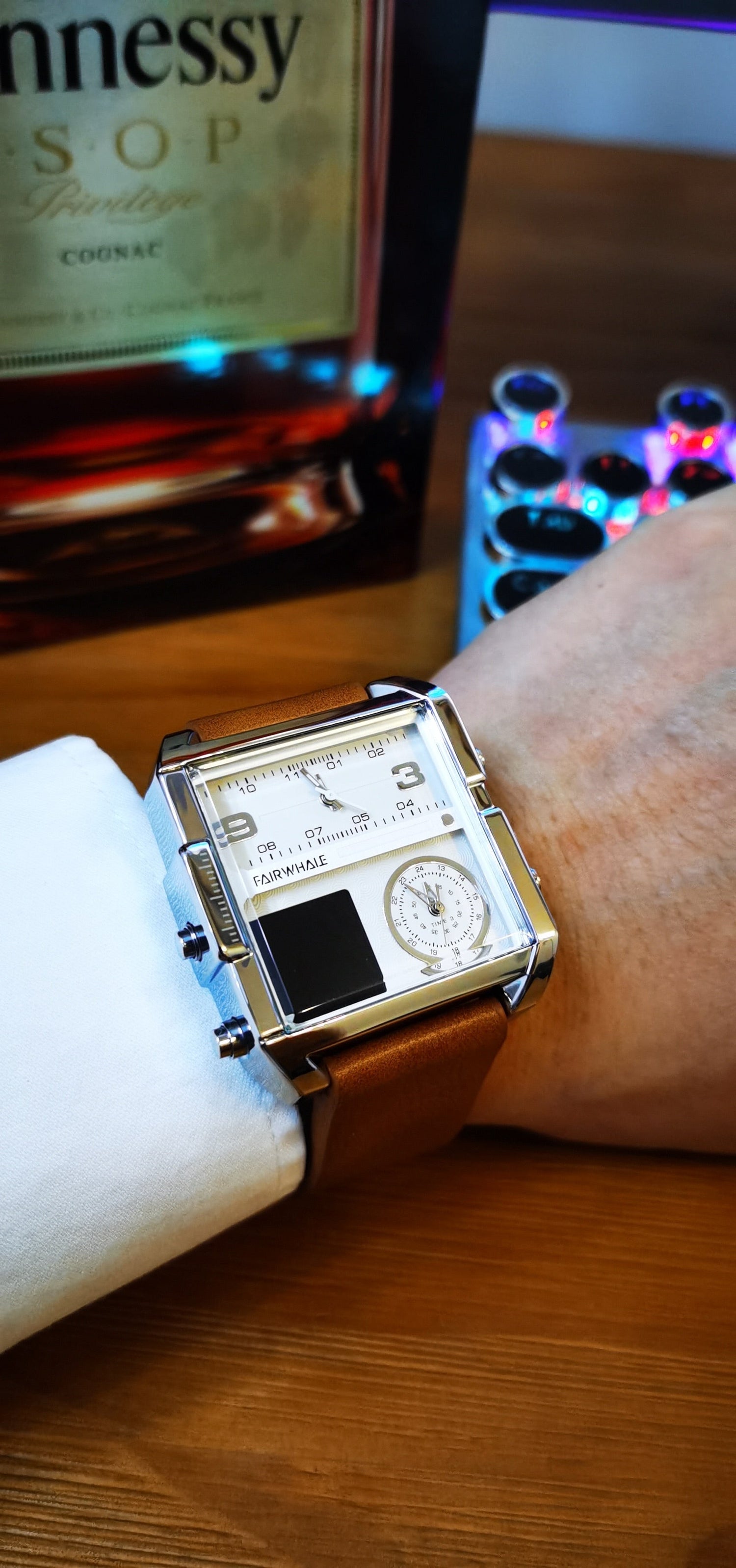 Mark Fairwhale Triple Clock Dial Watch