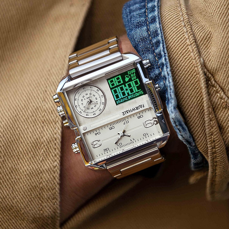 Mark Fairwhale Triple Clock Dial Watch