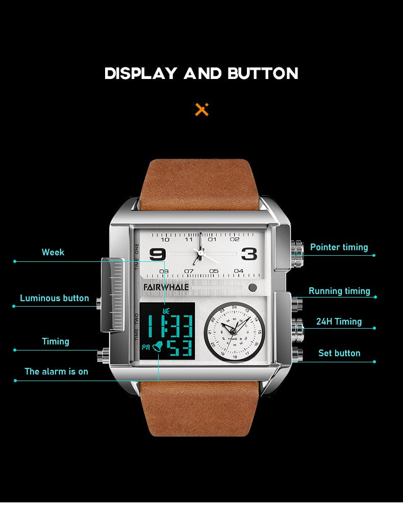 Mark Fairwhale Triple Clock Dial Watch