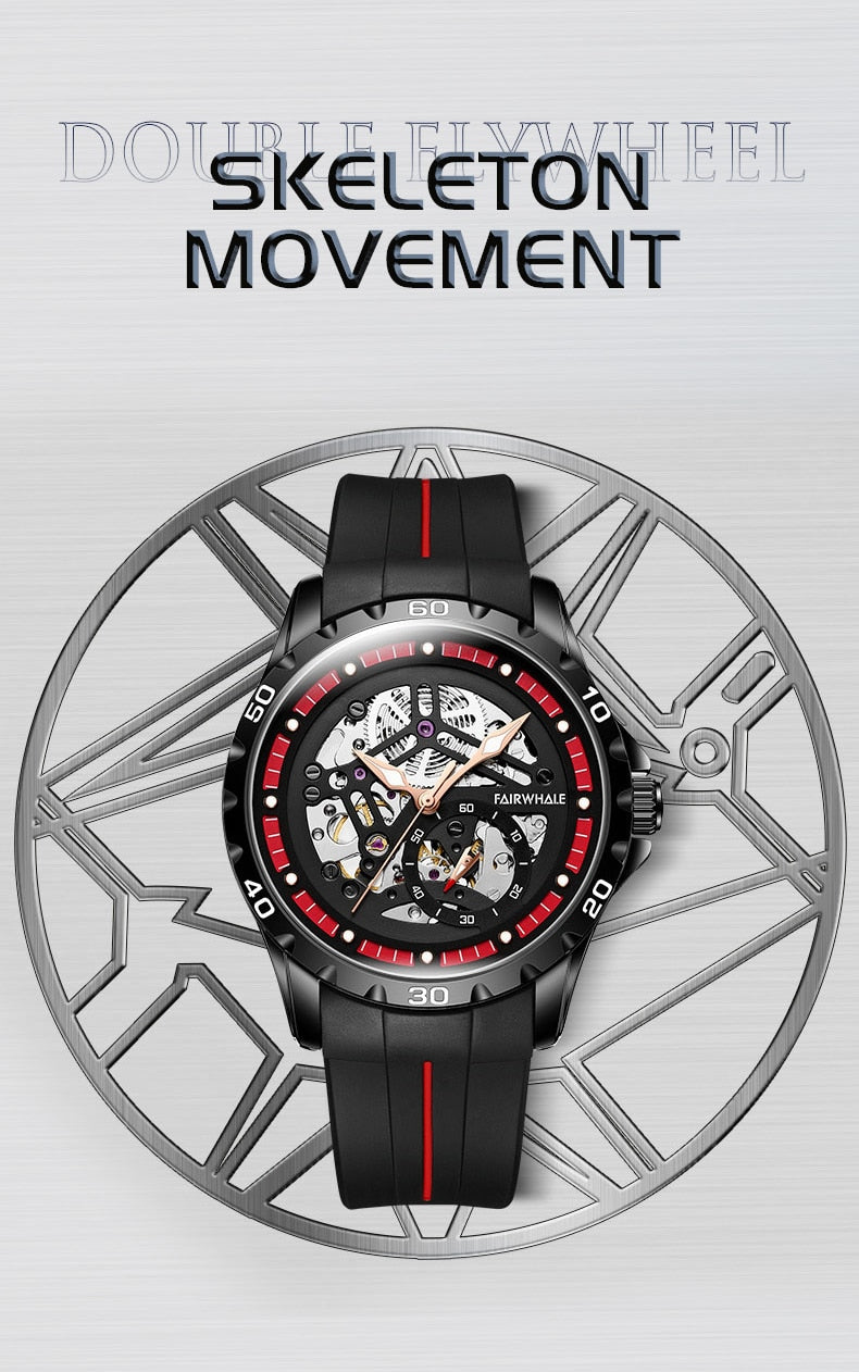 Mark Fairwhale Skeleton Silicon Strap Watch Product vendor