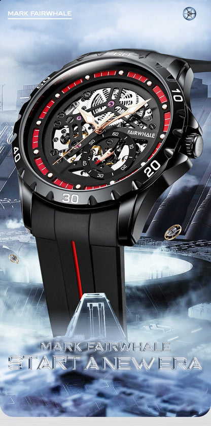 Mark Fairwhale Skeleton Silicon Strap Watch Product vendor