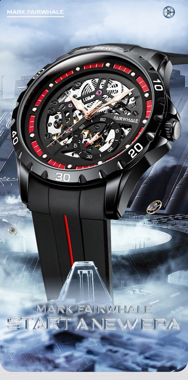 Mark Fairwhale Skeleton Silicon Strap Watch Product vendor