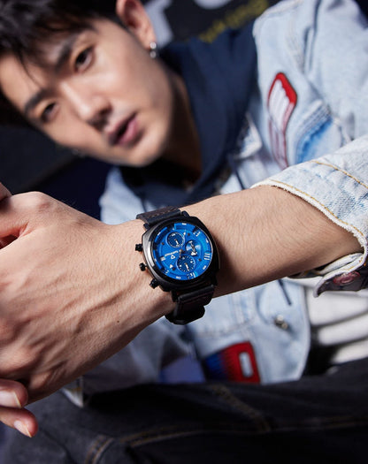 Mark Fairwhale Leather Military Watch