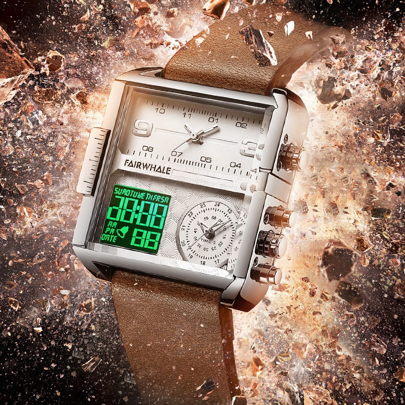 Mark Fairwhale Triple Clock Dial Watch