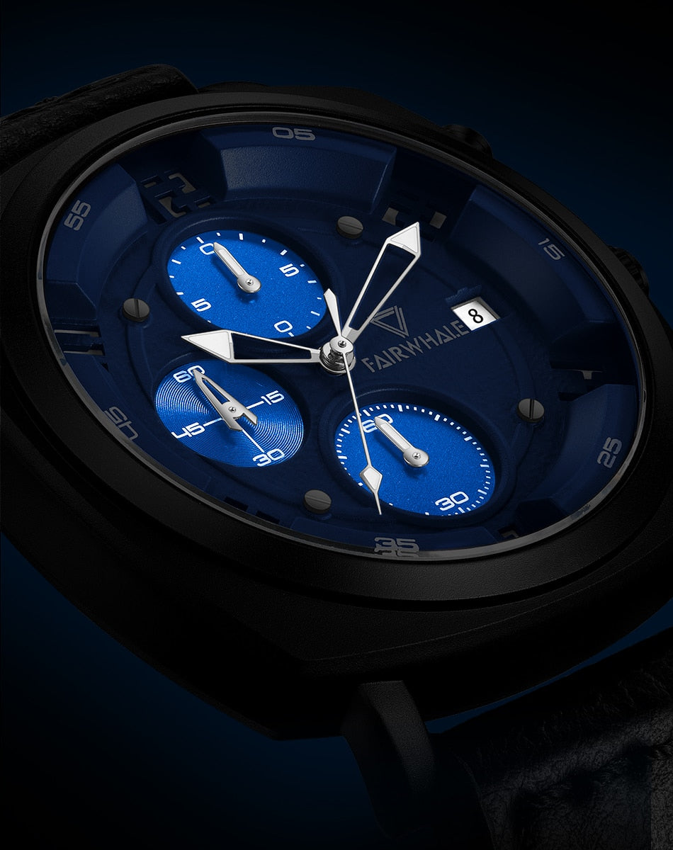 Mark Fairwhale Leather Military Watch