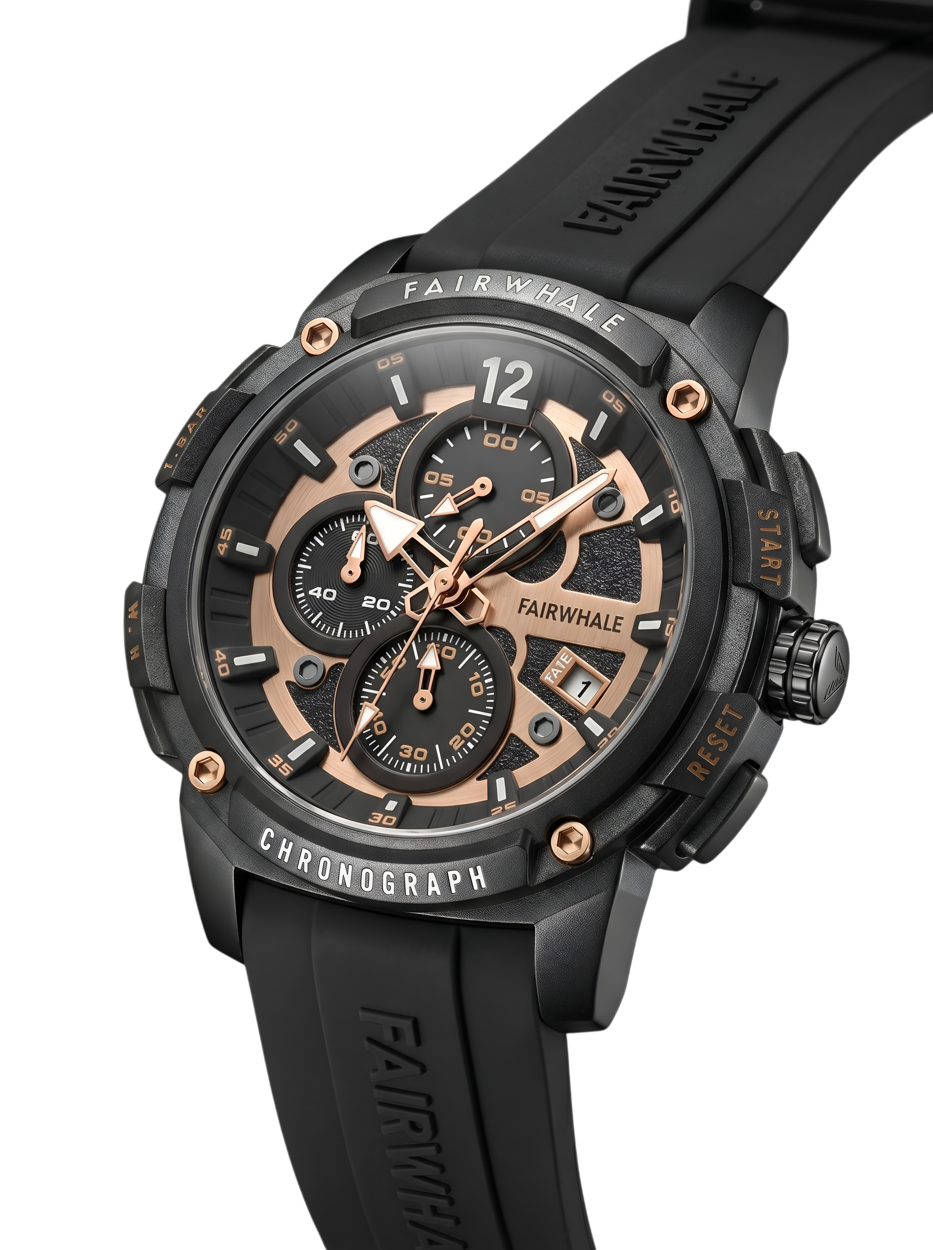 REFUSIO sport chronograph construction detail