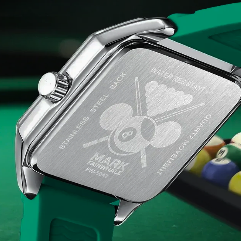 Billiardo caseback, billiard-themed engraving