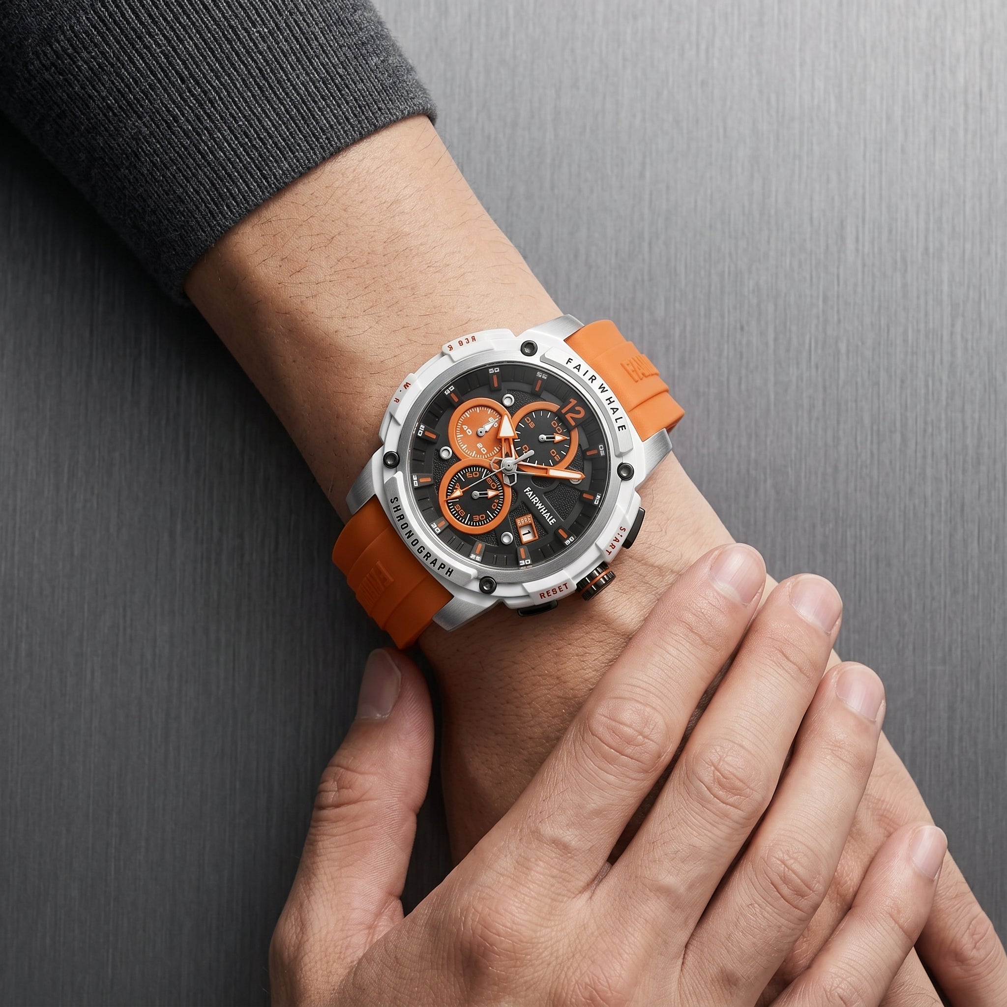James M. wearing the REFUSIO watch